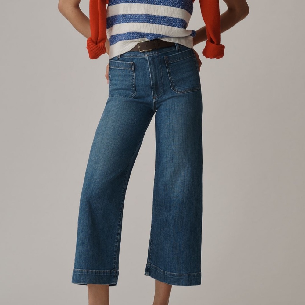 Maeve The Denim Colette Cropped Wide Leg Jean - Picture 8 of 9